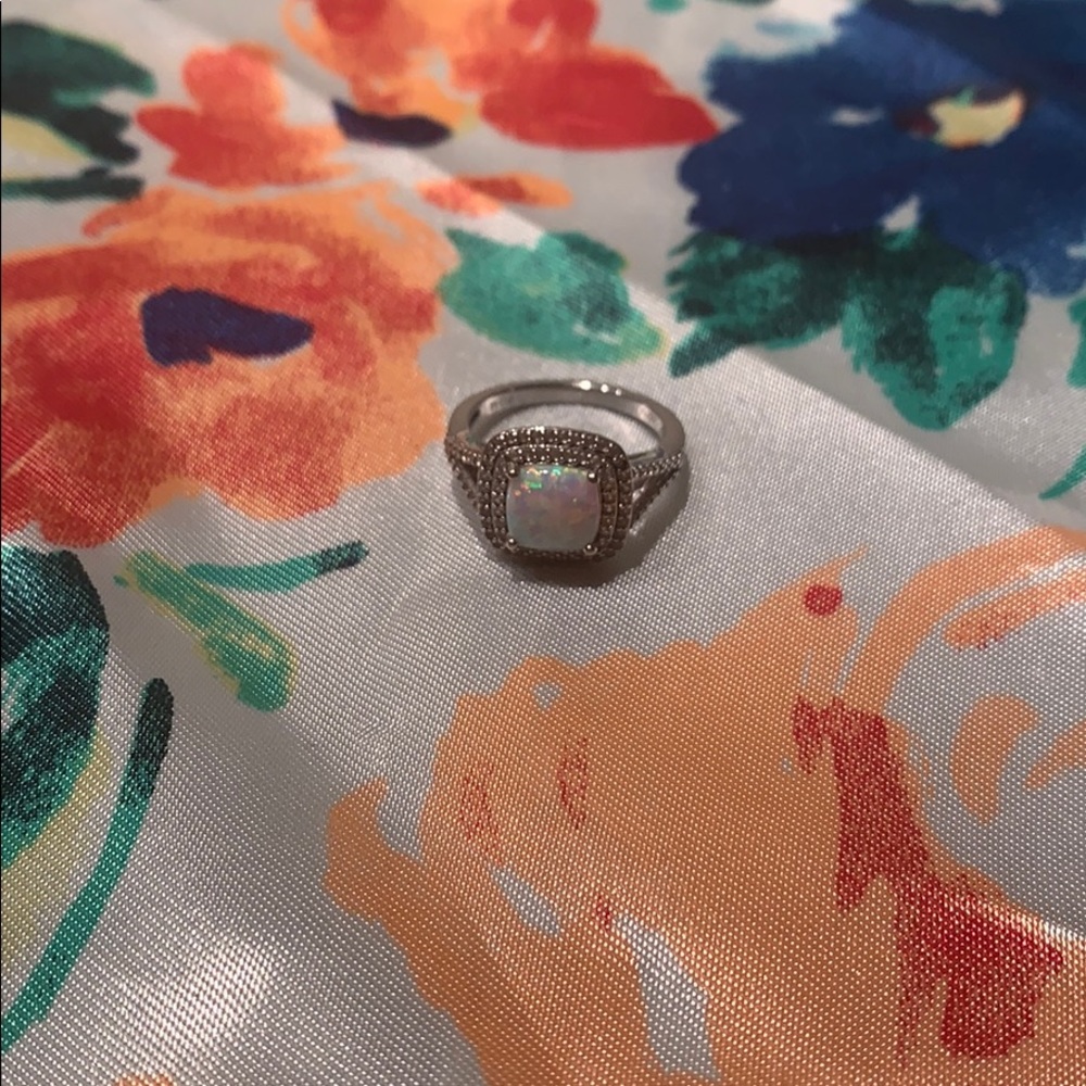 Square Opal Ring